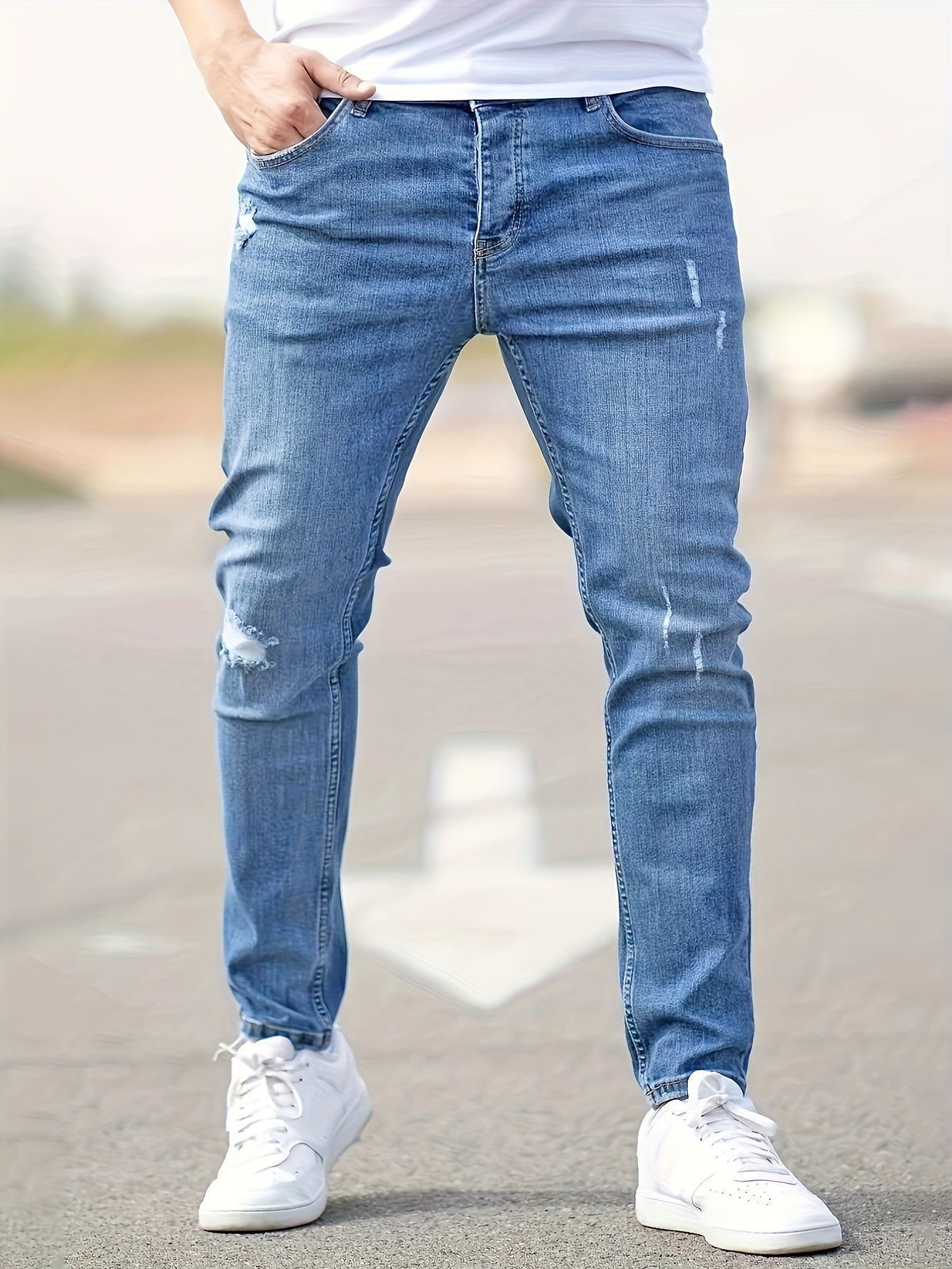 Heren Jeans Broek | Lichte Slijtage