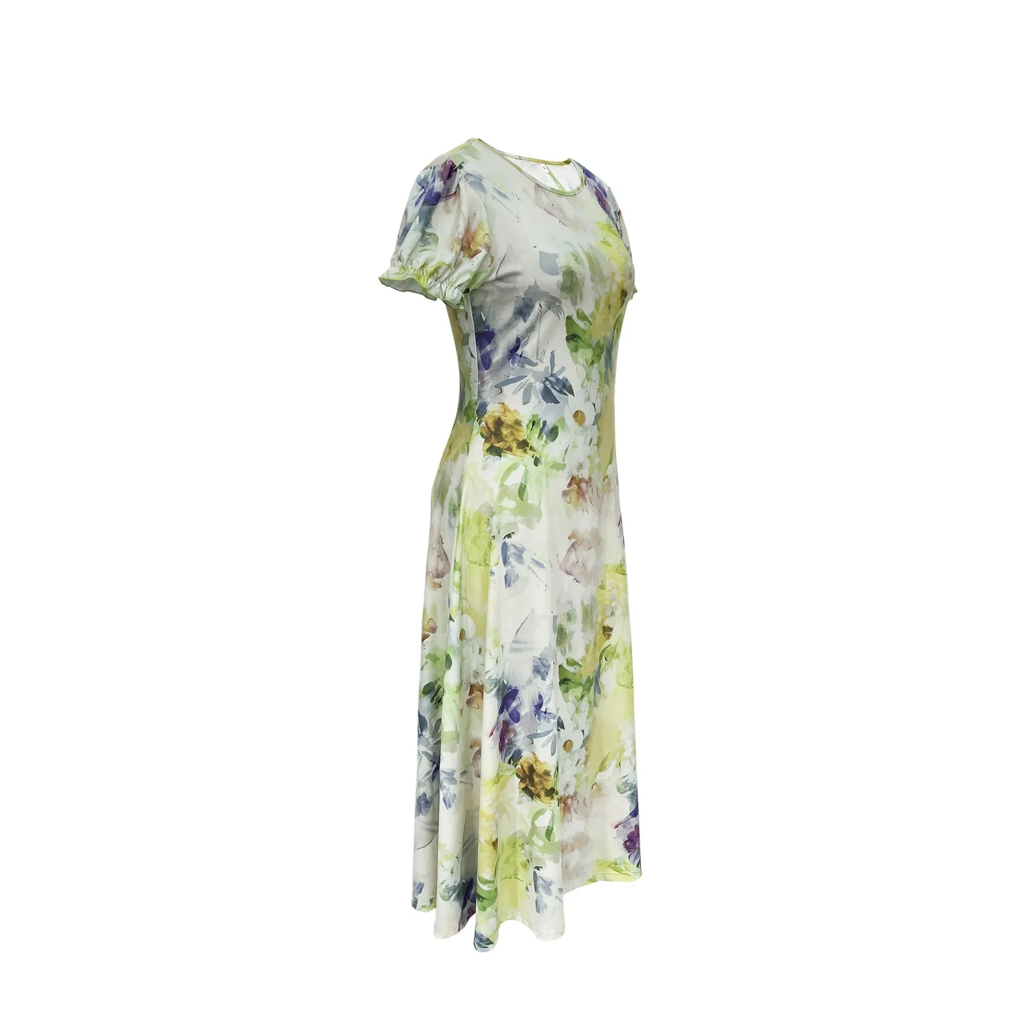 Dames Elegante zomerjurk met bloemenpatroon | Midi