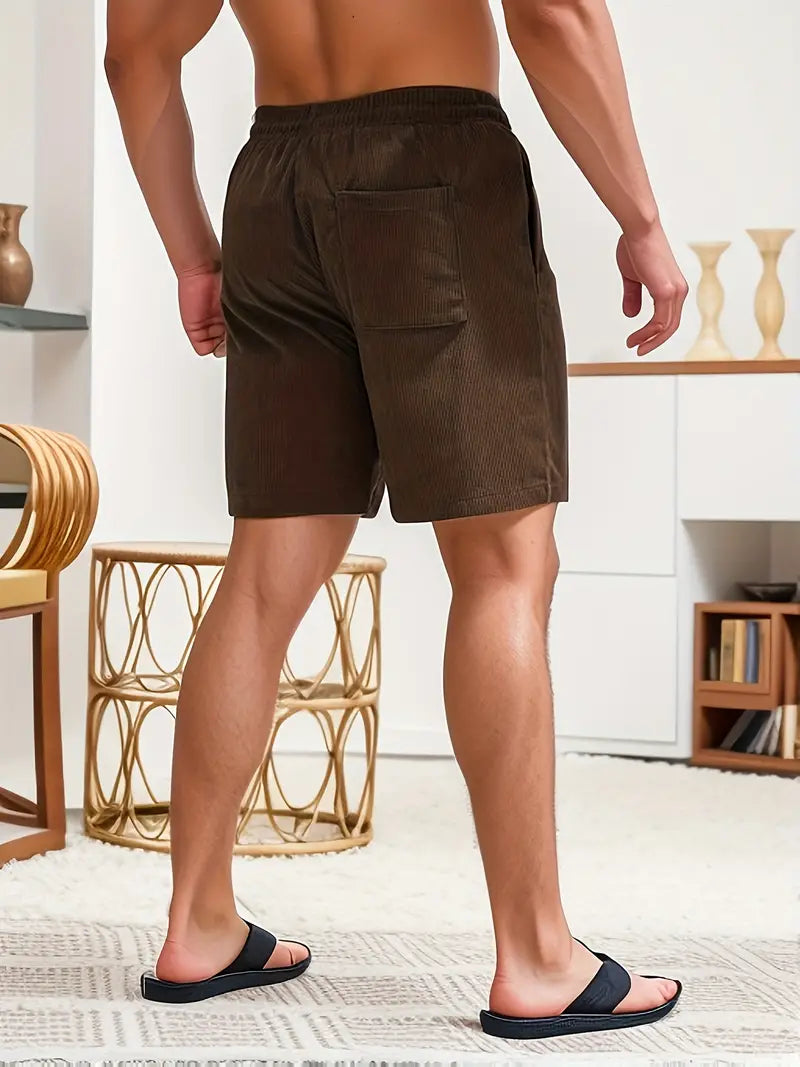 Heren Zomer Korte Broek | Ribstof, Trekkoord