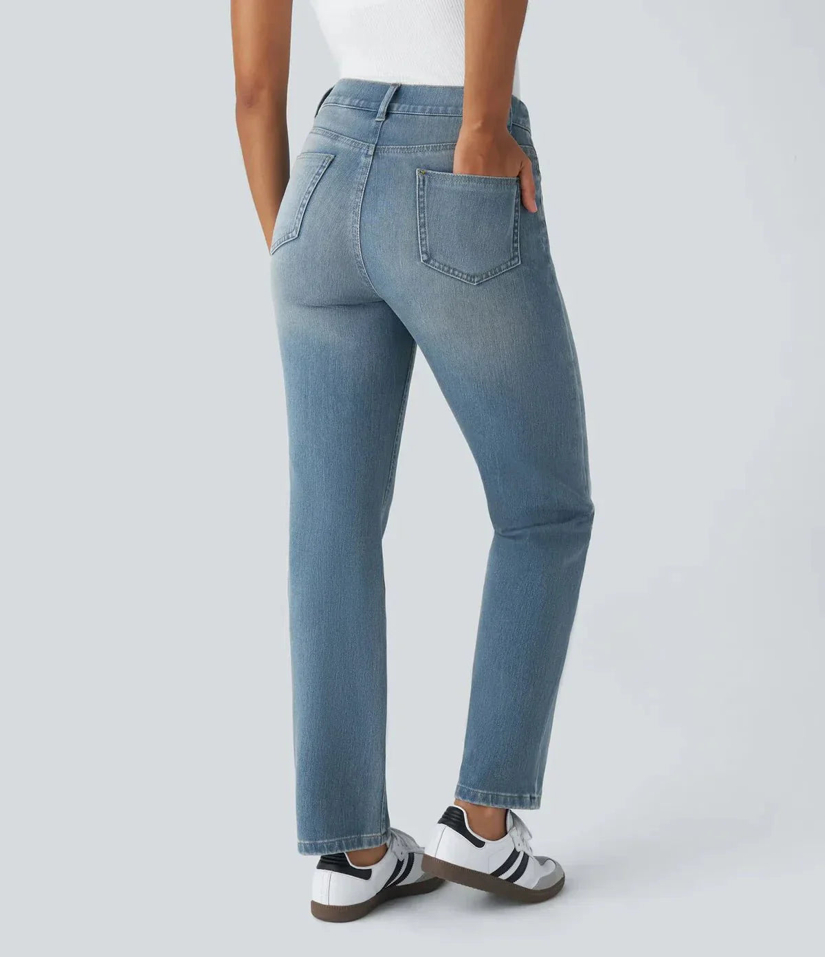 Dames Hoge Taille Zomer Jeans | Recht Model, Stretch