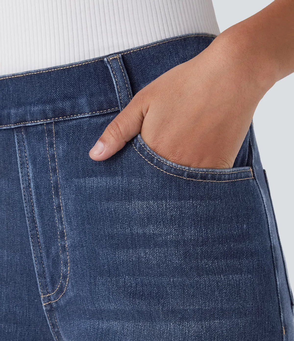 Dames Hoge Taille Zomer Jeans | Recht Model, Stretch