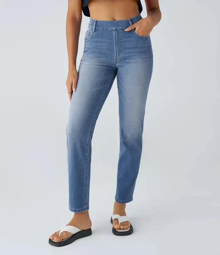 Dames Hoge Taille Zomer Jeans | Recht Model, Stretch