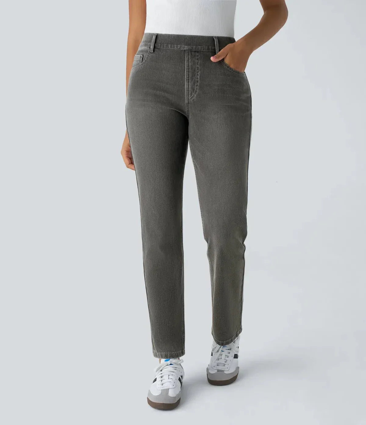 Dames Hoge Taille Zomer Jeans | Recht Model, Stretch