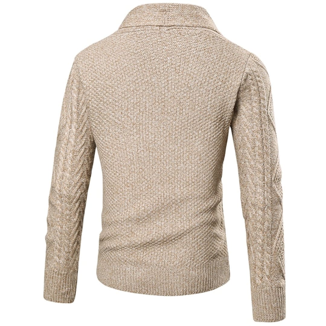 Heren Klassieke Herfst Strickjacke | Sjaalkraag, Lang