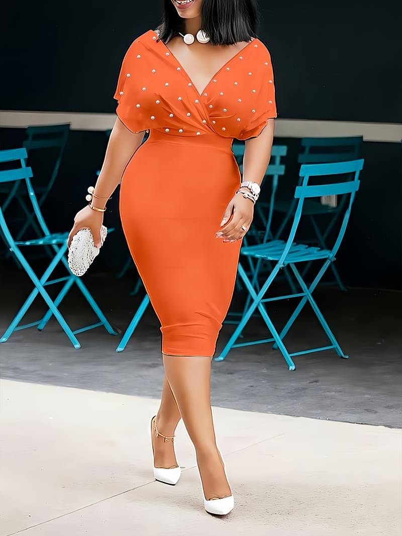 Dames Elegante Bodycon Cocktailjurk | Midi