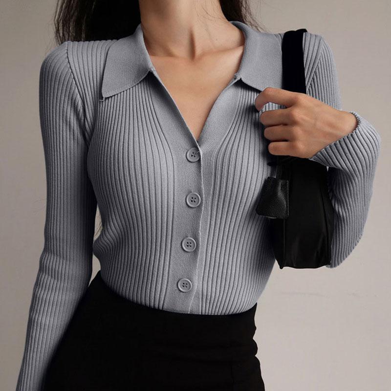 Dames Zomer Poloshirt | Langarm, Getailleerd