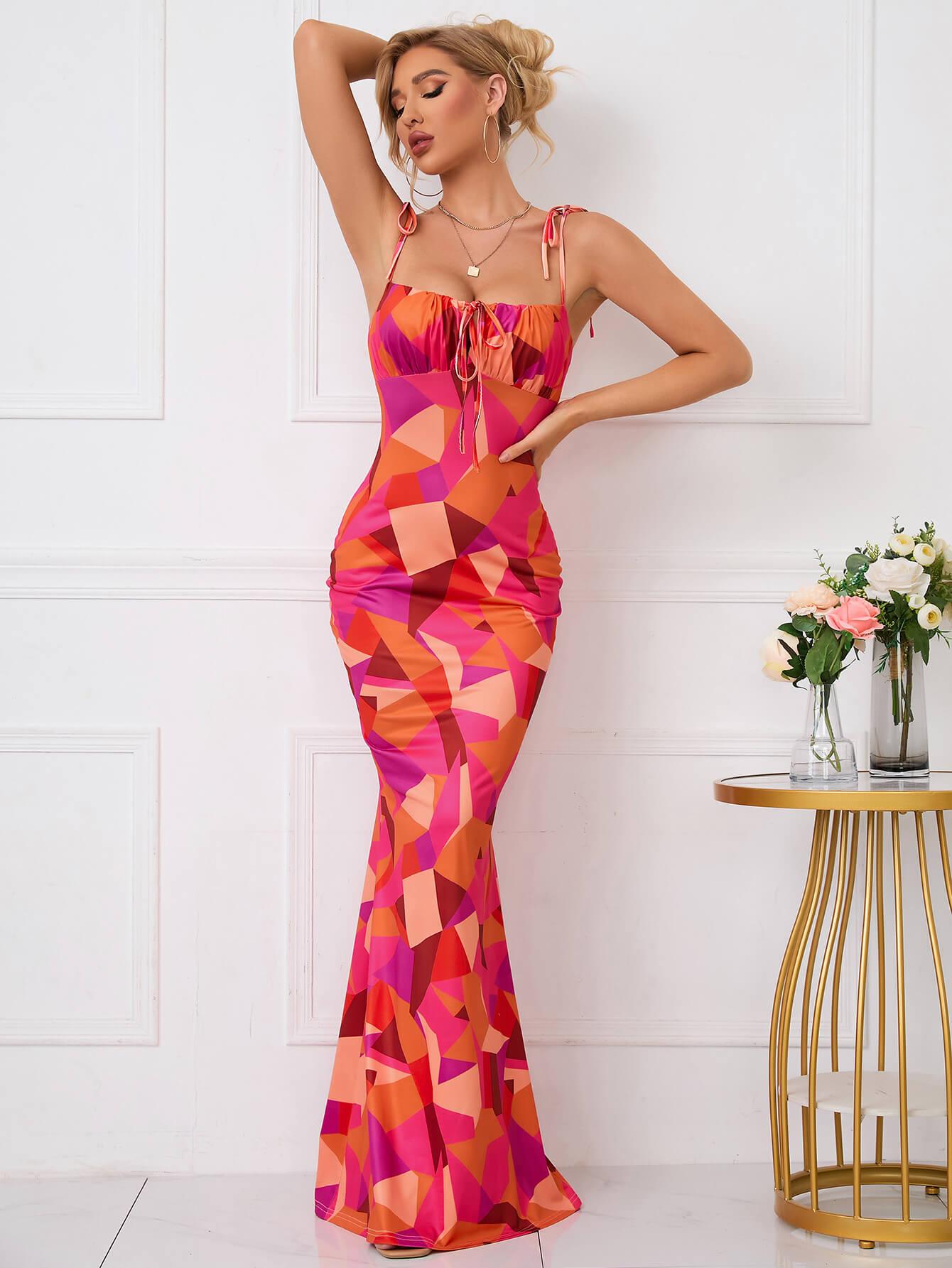 Dames Elegante Slankmakende Zomerjurk | Maxi