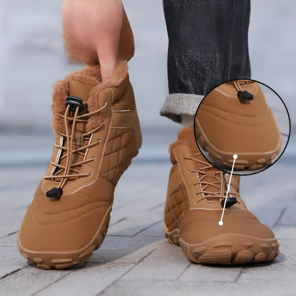 Heren Waterdichte Winter Wandelschoenen – Gevoerd Antislip
