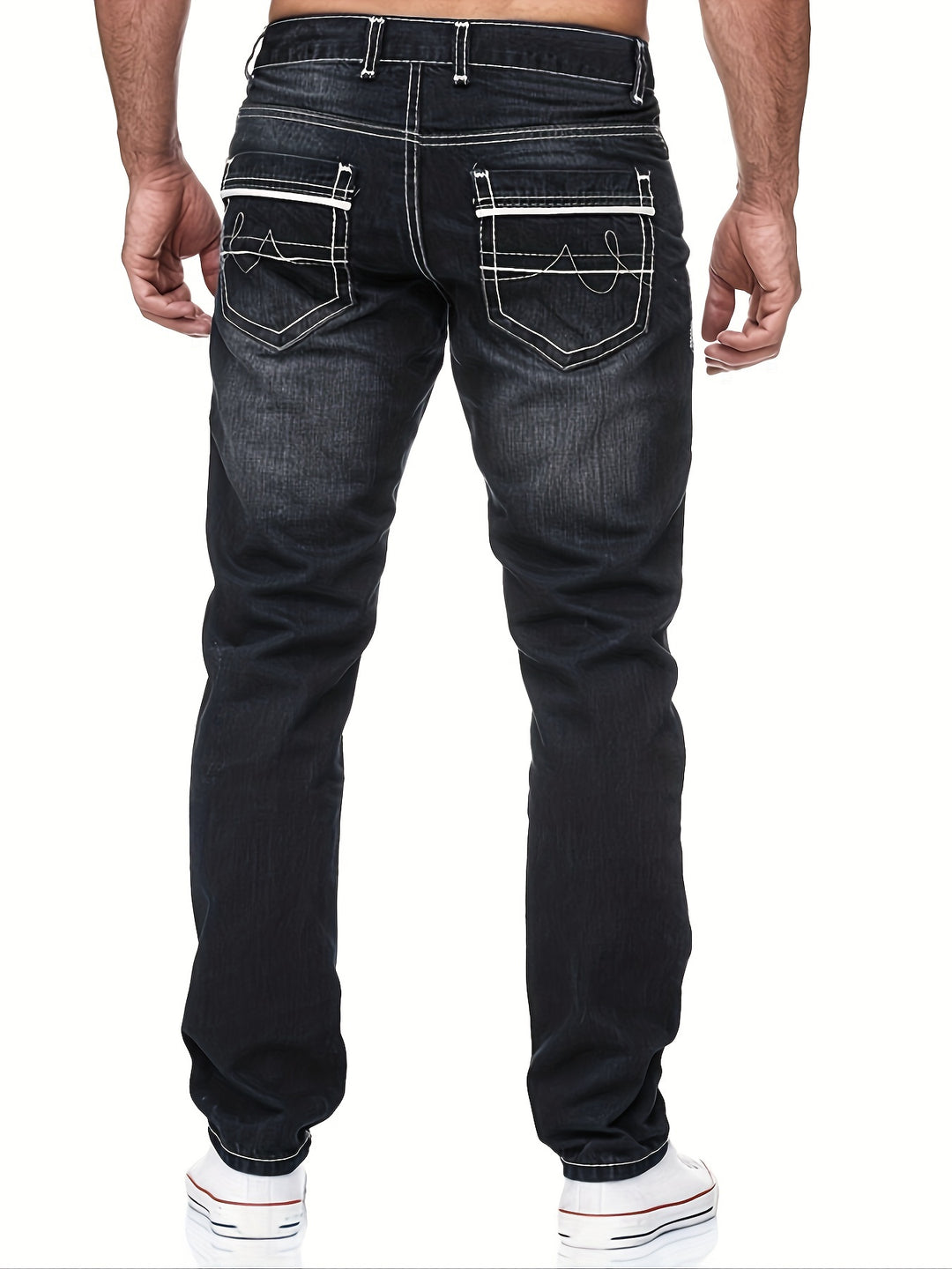 Heren Jeans Broek | Contrasterende Stiksels