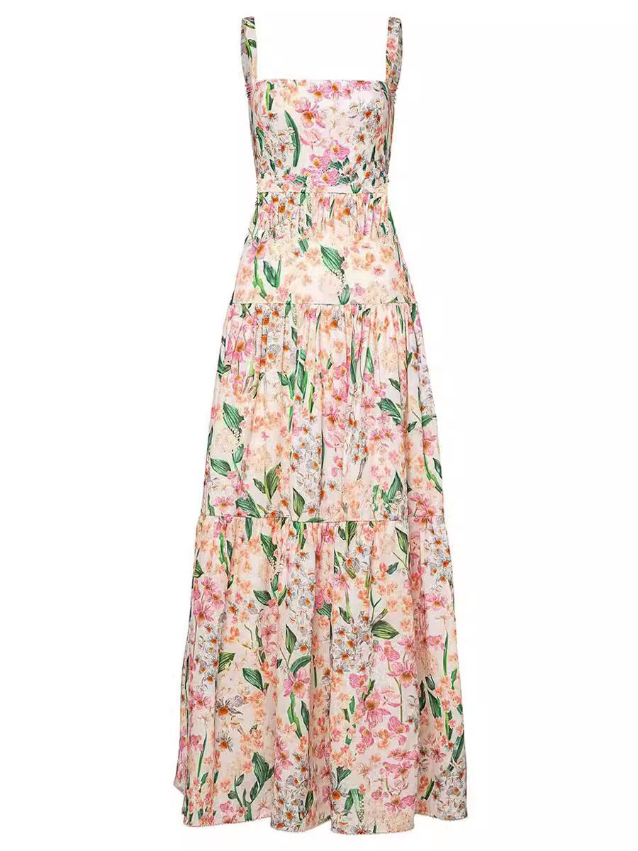 Dames Romantische Bloemenprint Zomerjurk | Maxi