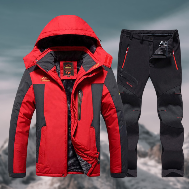 Heren Waterdichte Winterjas en Skibroek Set | Winddicht Thermisch