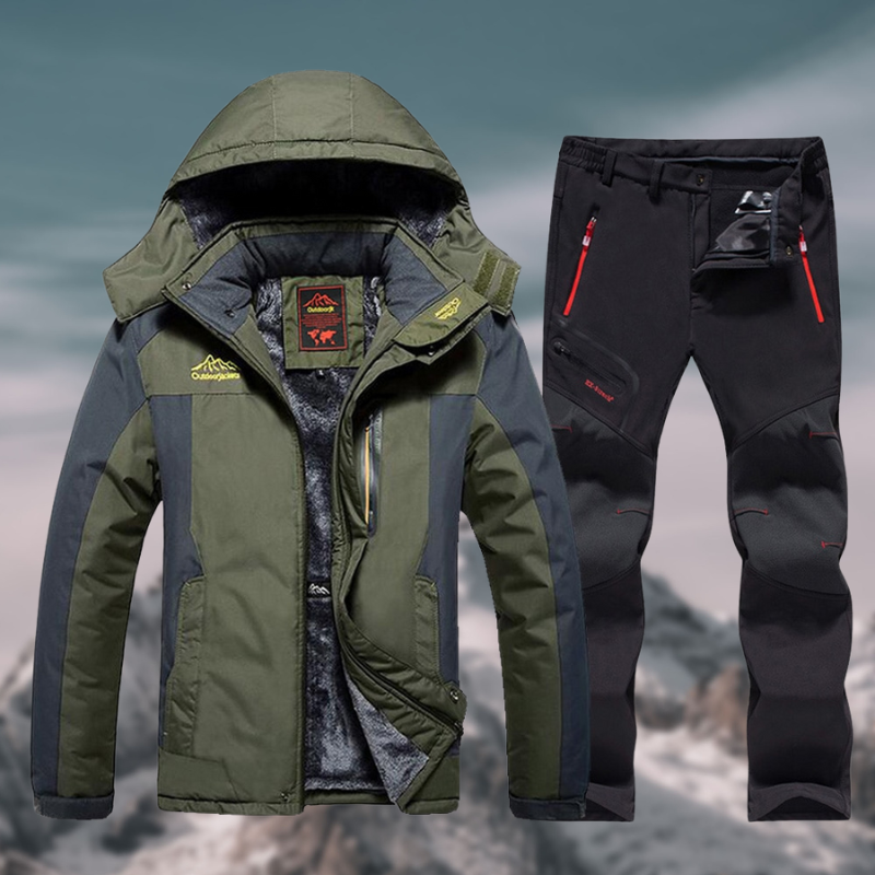 Heren Waterdichte Winterjas en Skibroek Set | Winddicht Thermisch