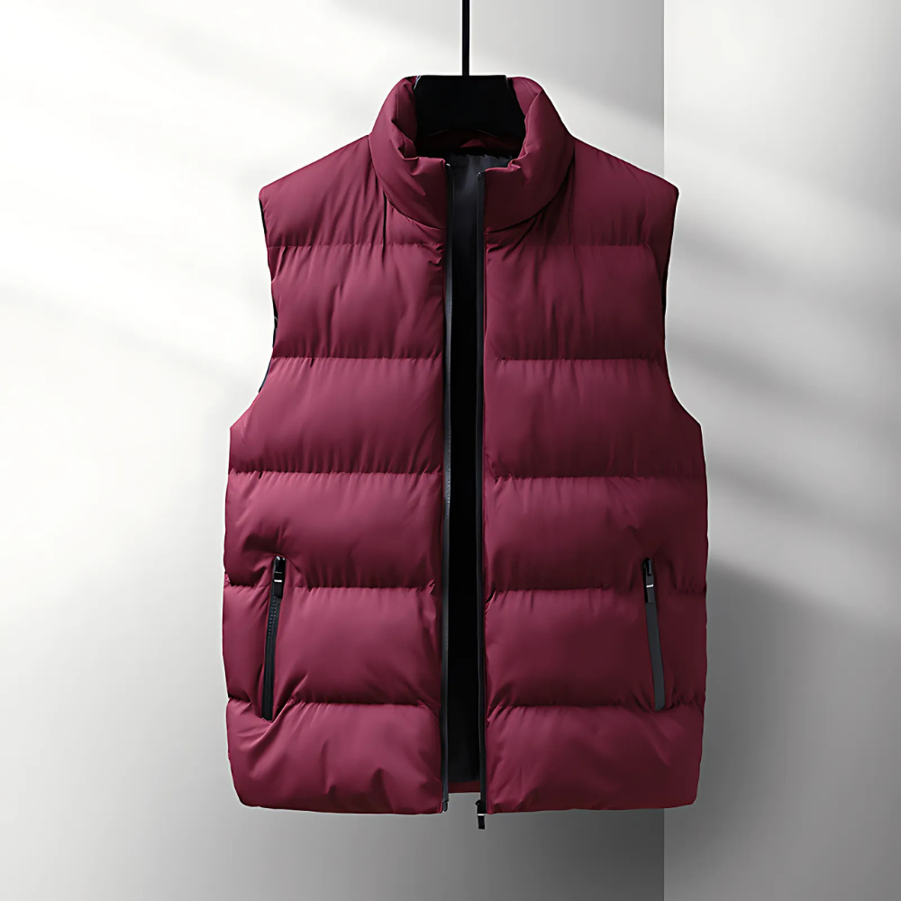 Gilet Invernale Imbottito Uomo | Nero, Chiusura Lampo