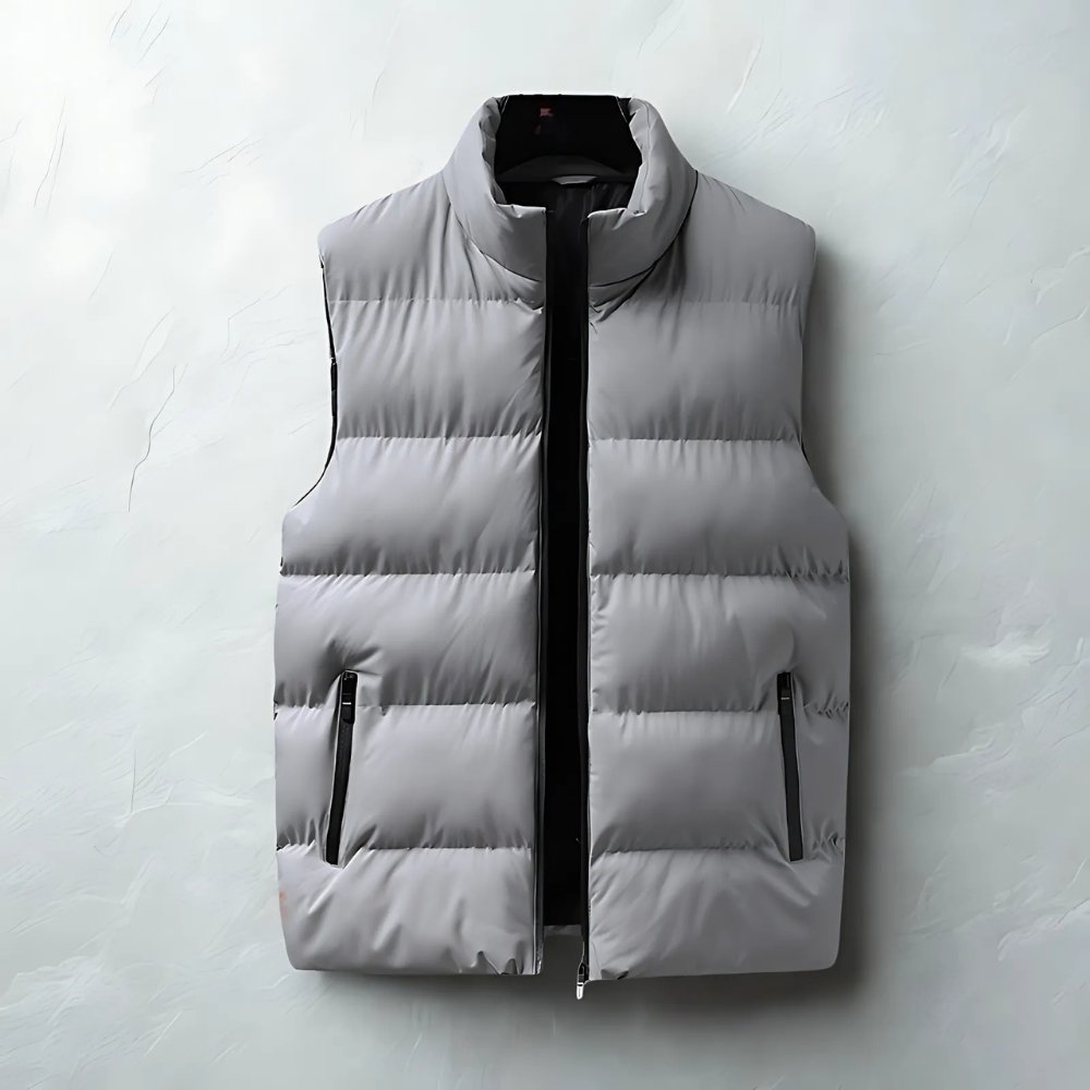 Gilet Invernale Imbottito Uomo | Nero, Chiusura Lampo