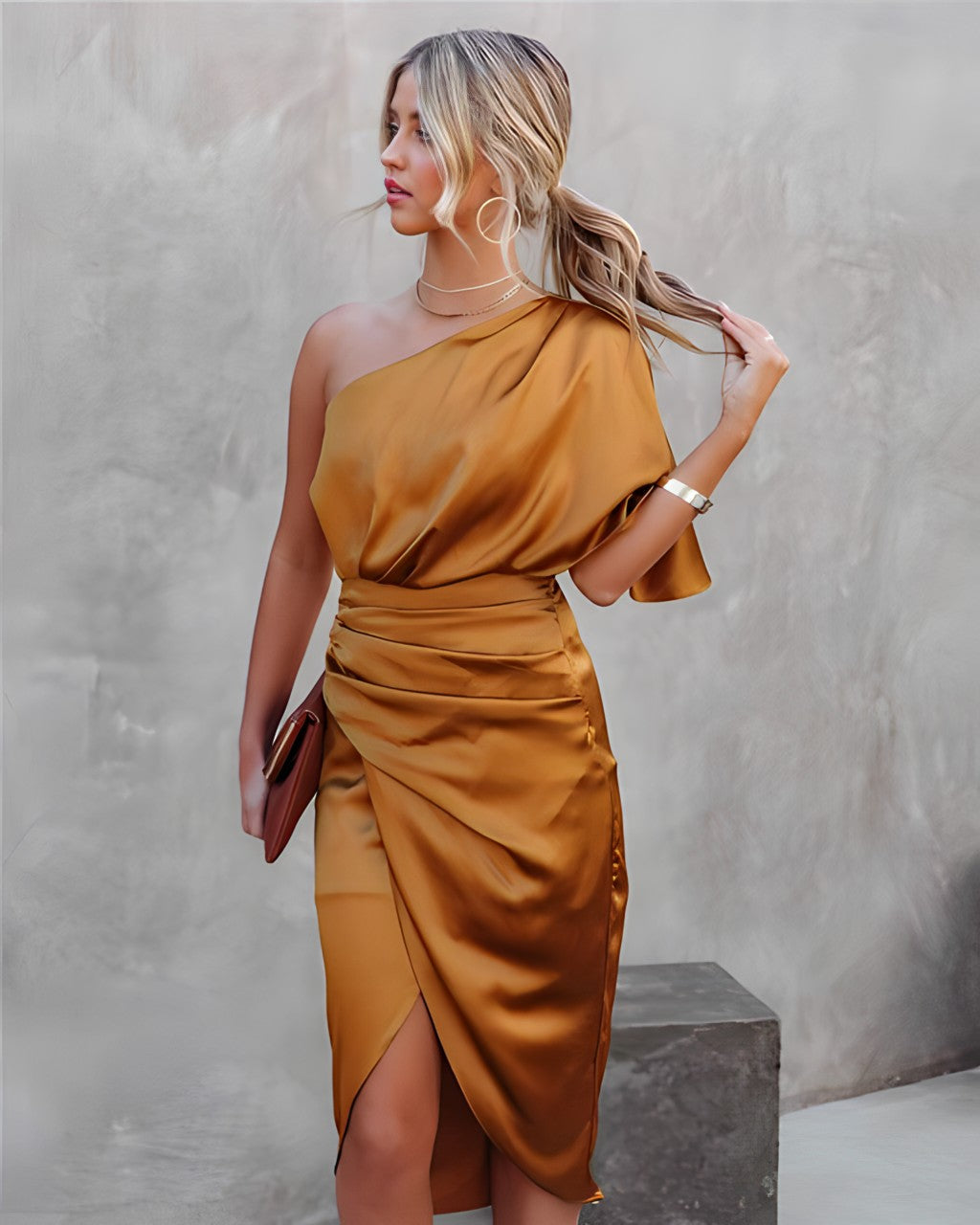 Dames Elegante asymmetrische avondjurk | Maxi