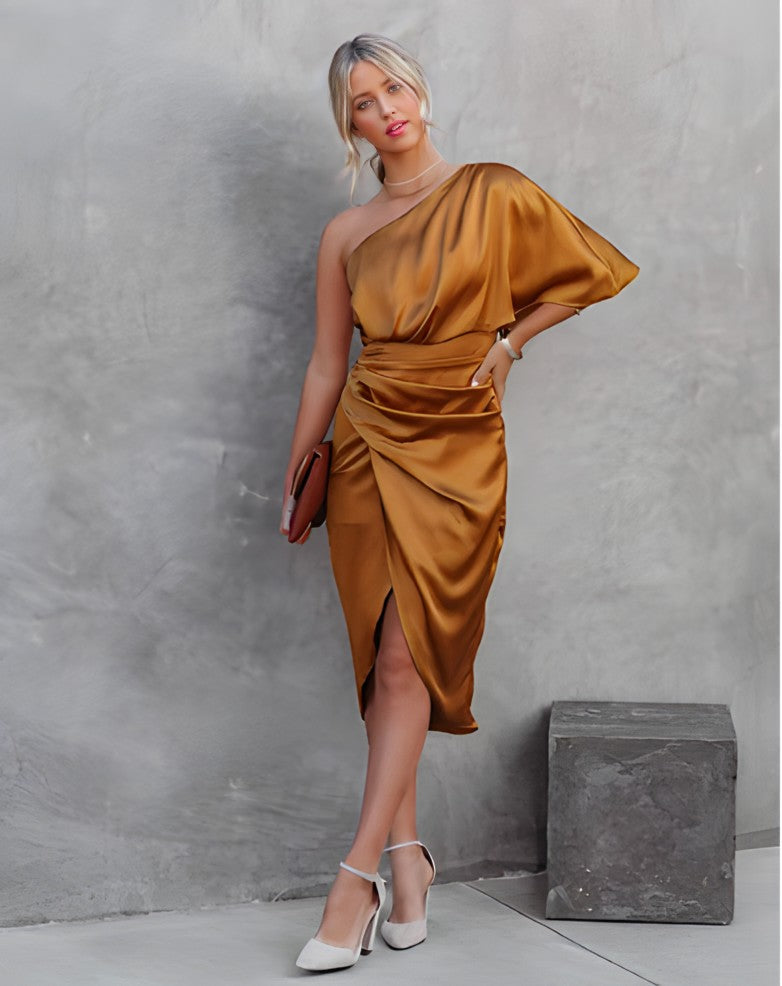 Dames Elegante asymmetrische avondjurk | Maxi