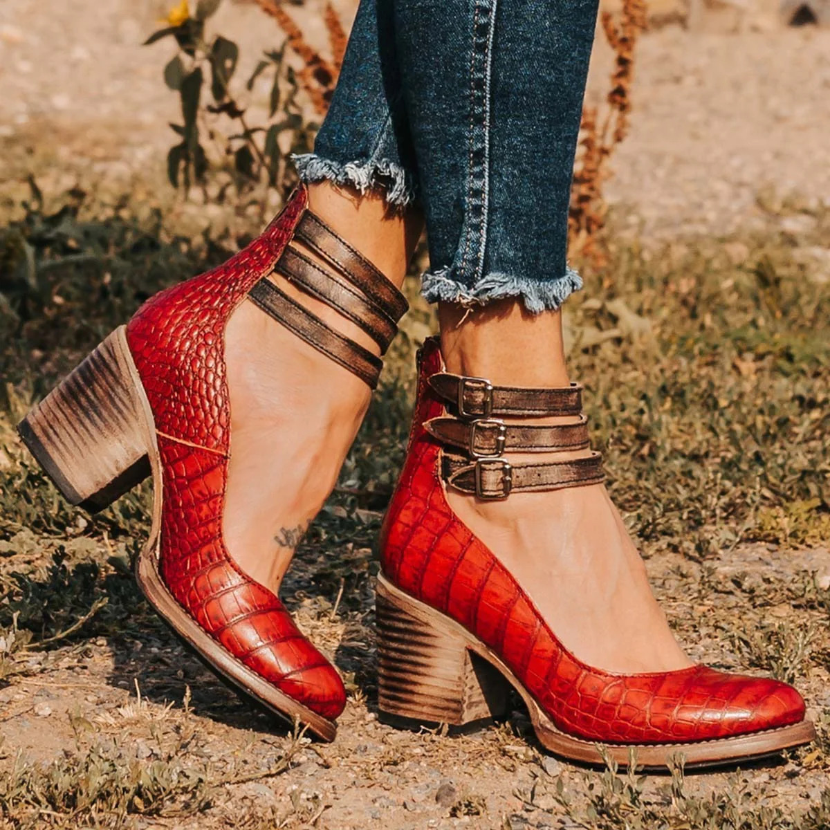 Dames Zomer Hakschoenen | Hoog, Riemsluiting