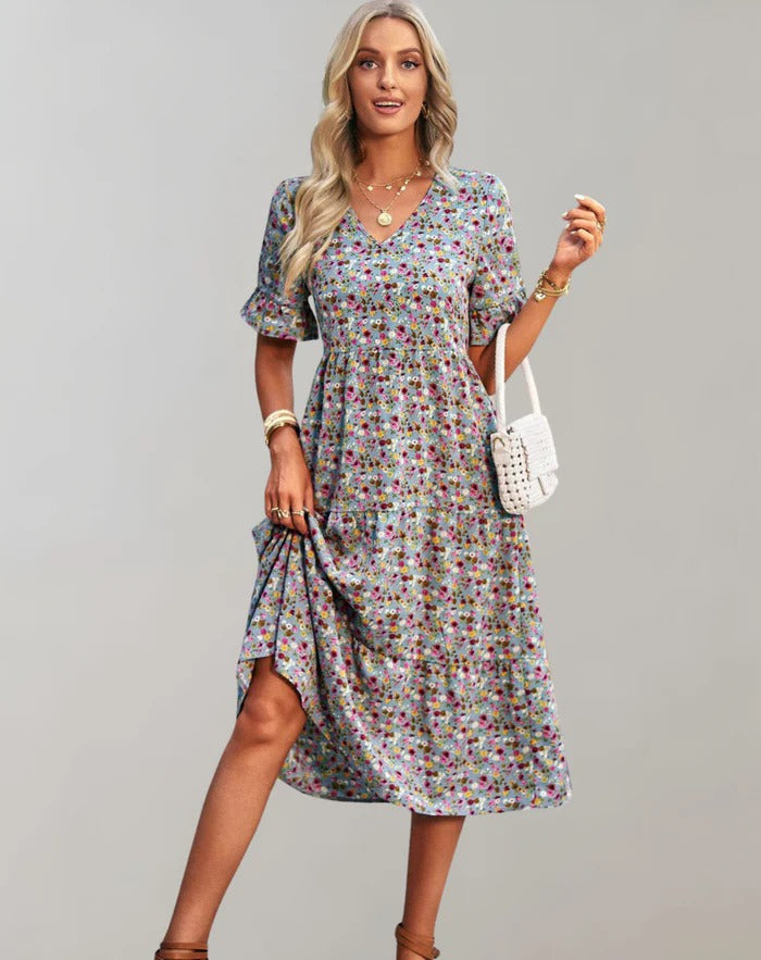 Hannah | Dames luchtige zomerjurk | Midi