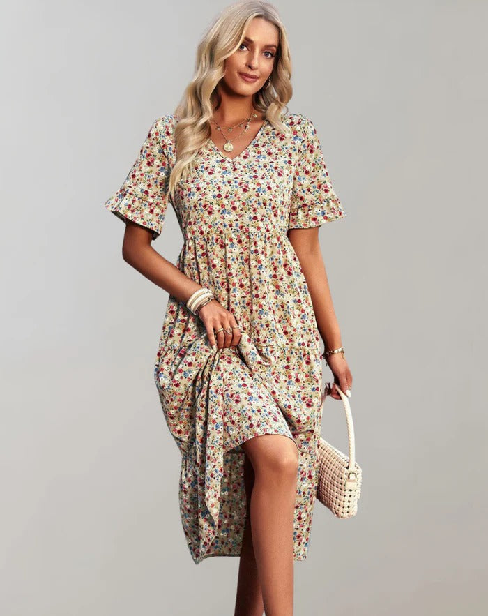 Hannah | Dames luchtige zomerjurk | Midi