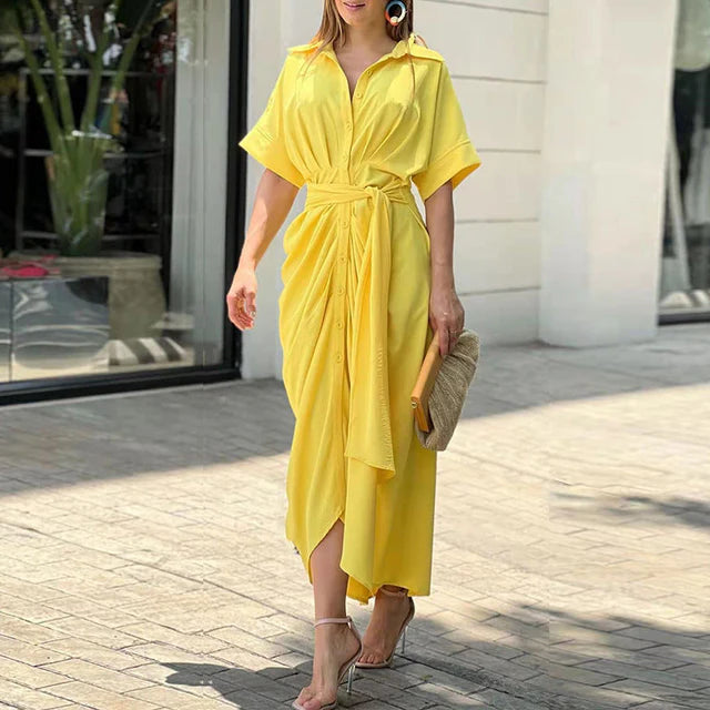 Dames Elegante Knoop Zomerjurk | Maxi