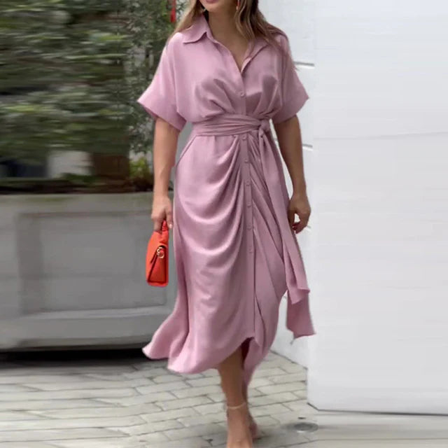 Dames Elegante Knoop Zomerjurk | Maxi