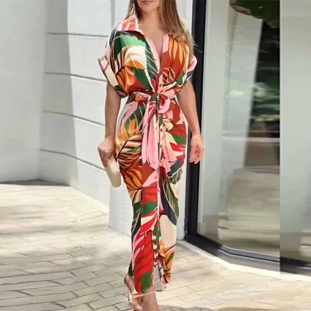 Dames Elegante Knoop Zomerjurk | Maxi