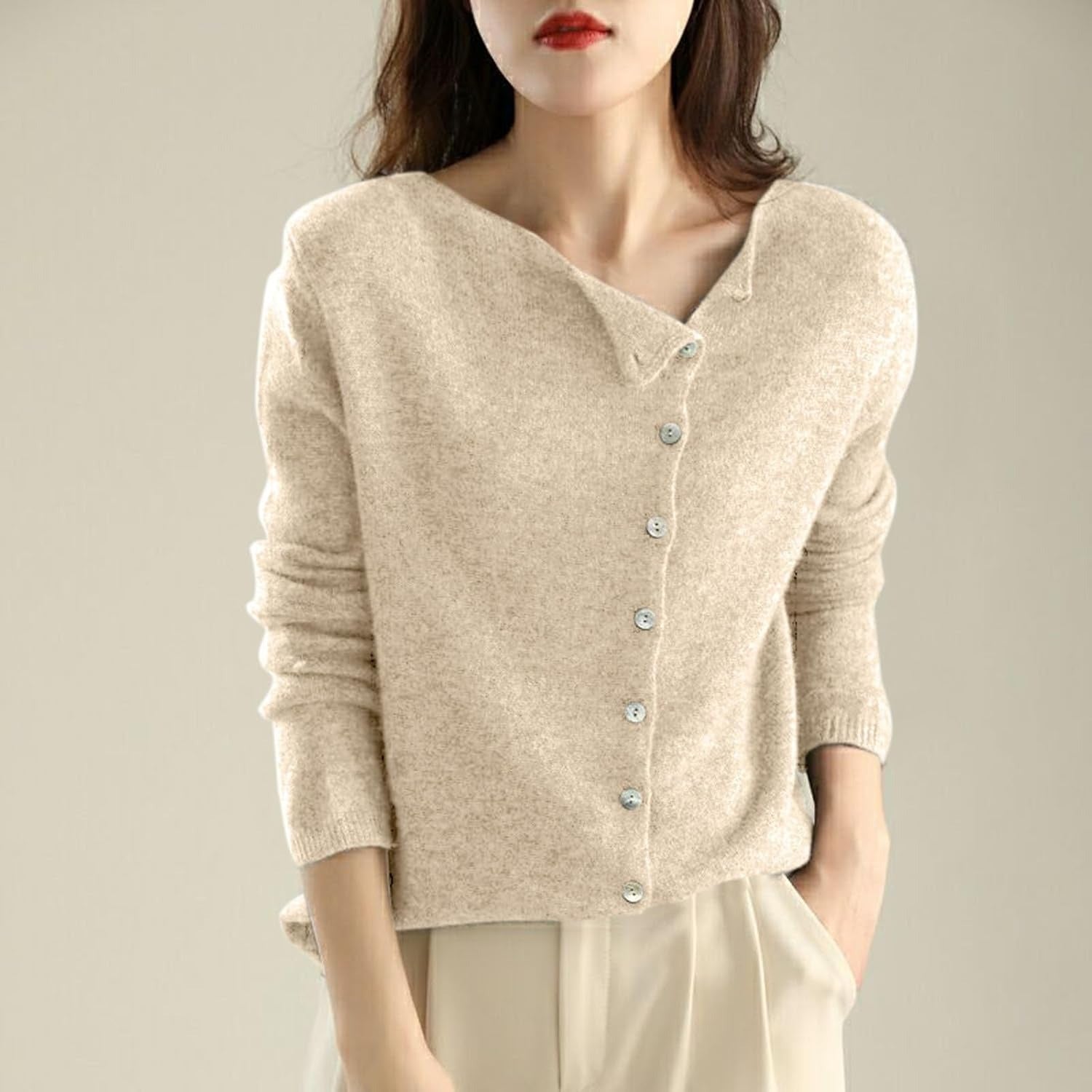 Dames oversized lange trui | gebreid warm