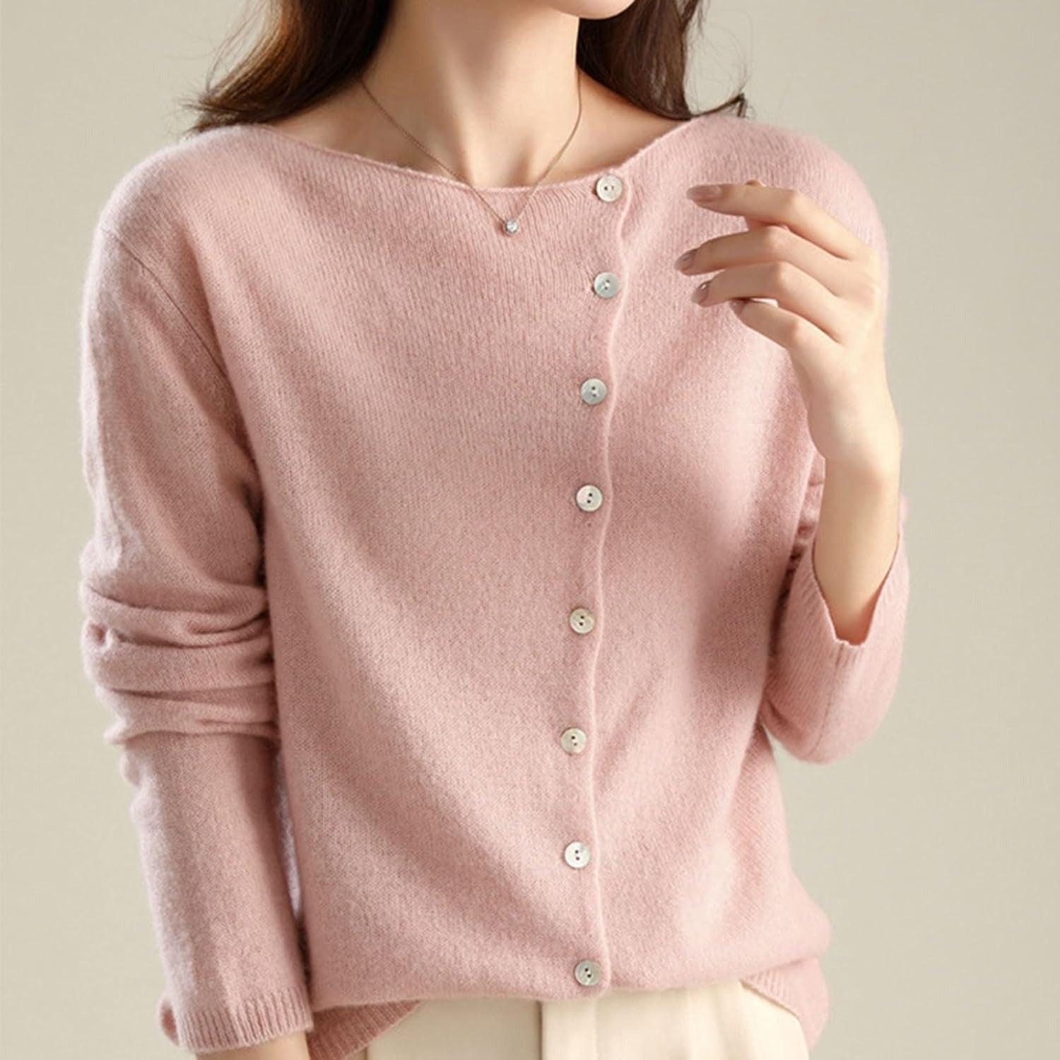 Dames oversized lange trui | gebreid warm
