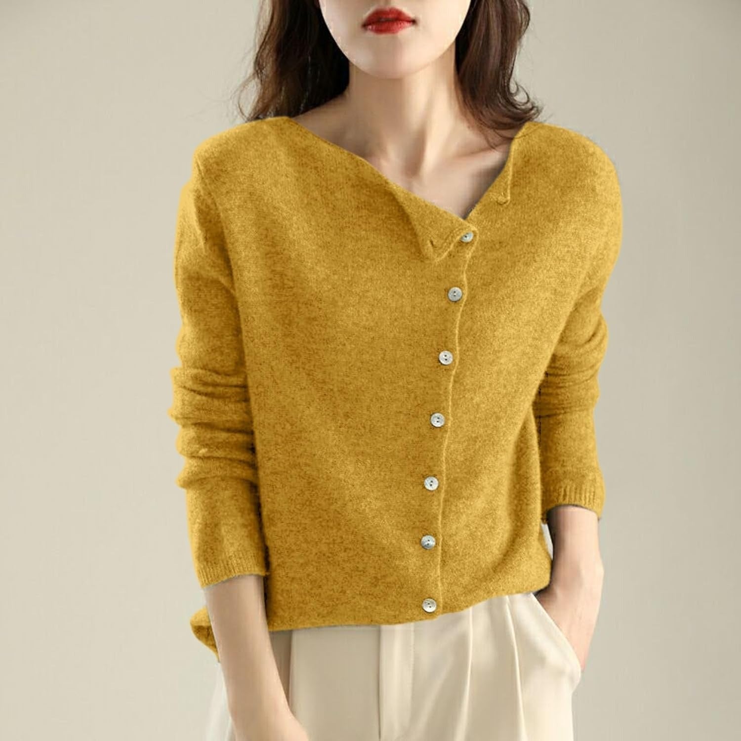 Dames oversized lange trui | gebreid warm