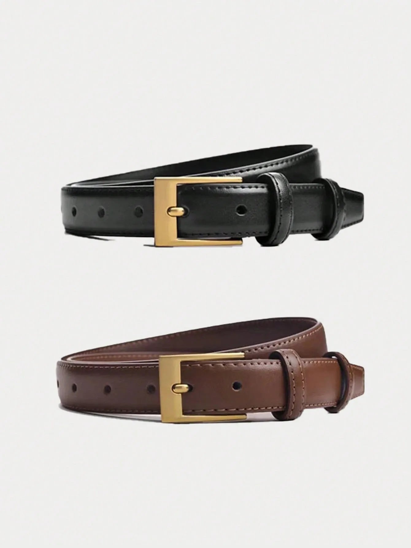 Dames Zwarte Zomer Riem | Smal, Met Goudkleurige Gesp