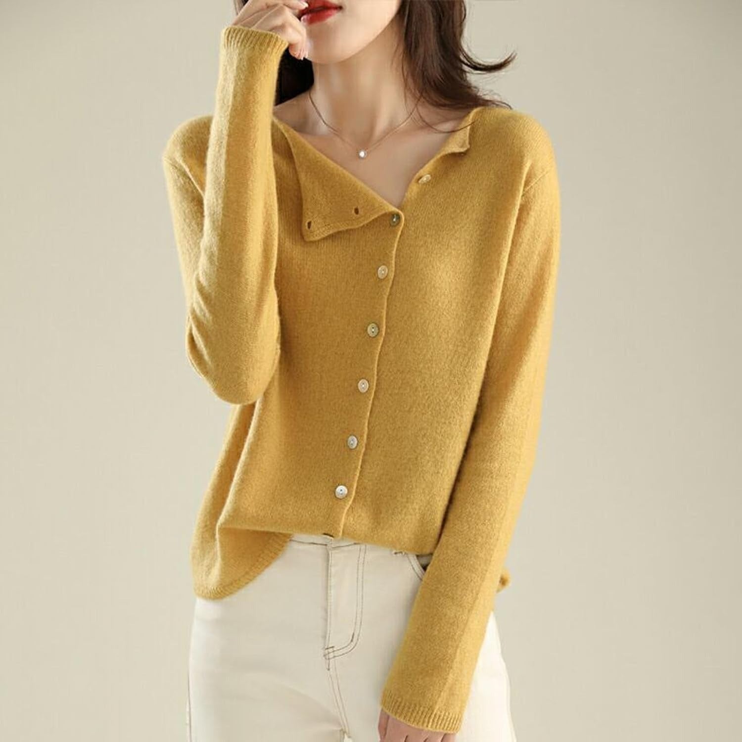 Dames oversized lange trui | gebreid warm