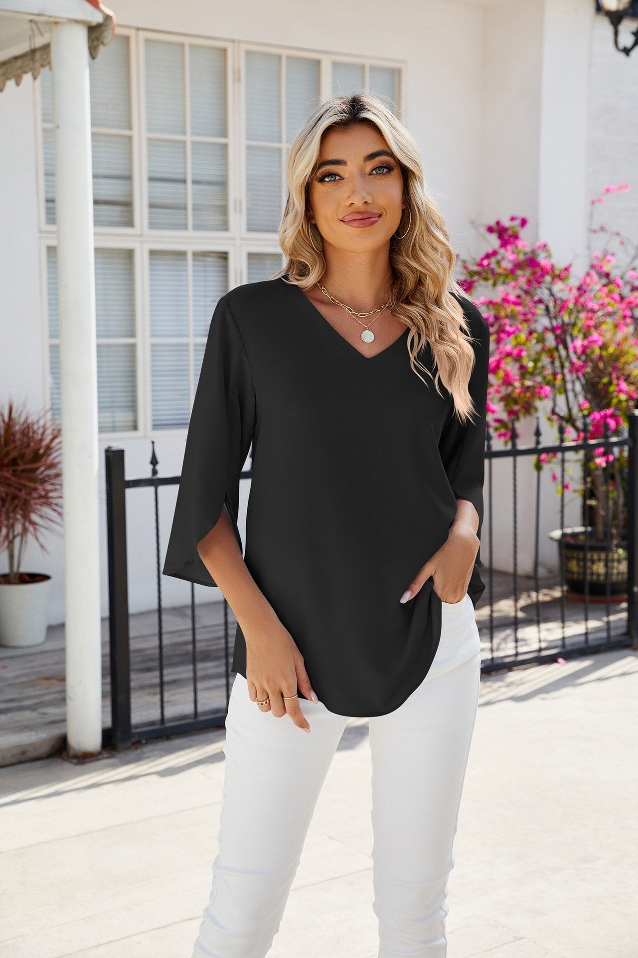 Dames Zomer Tuniek | Langarm, Luchtig