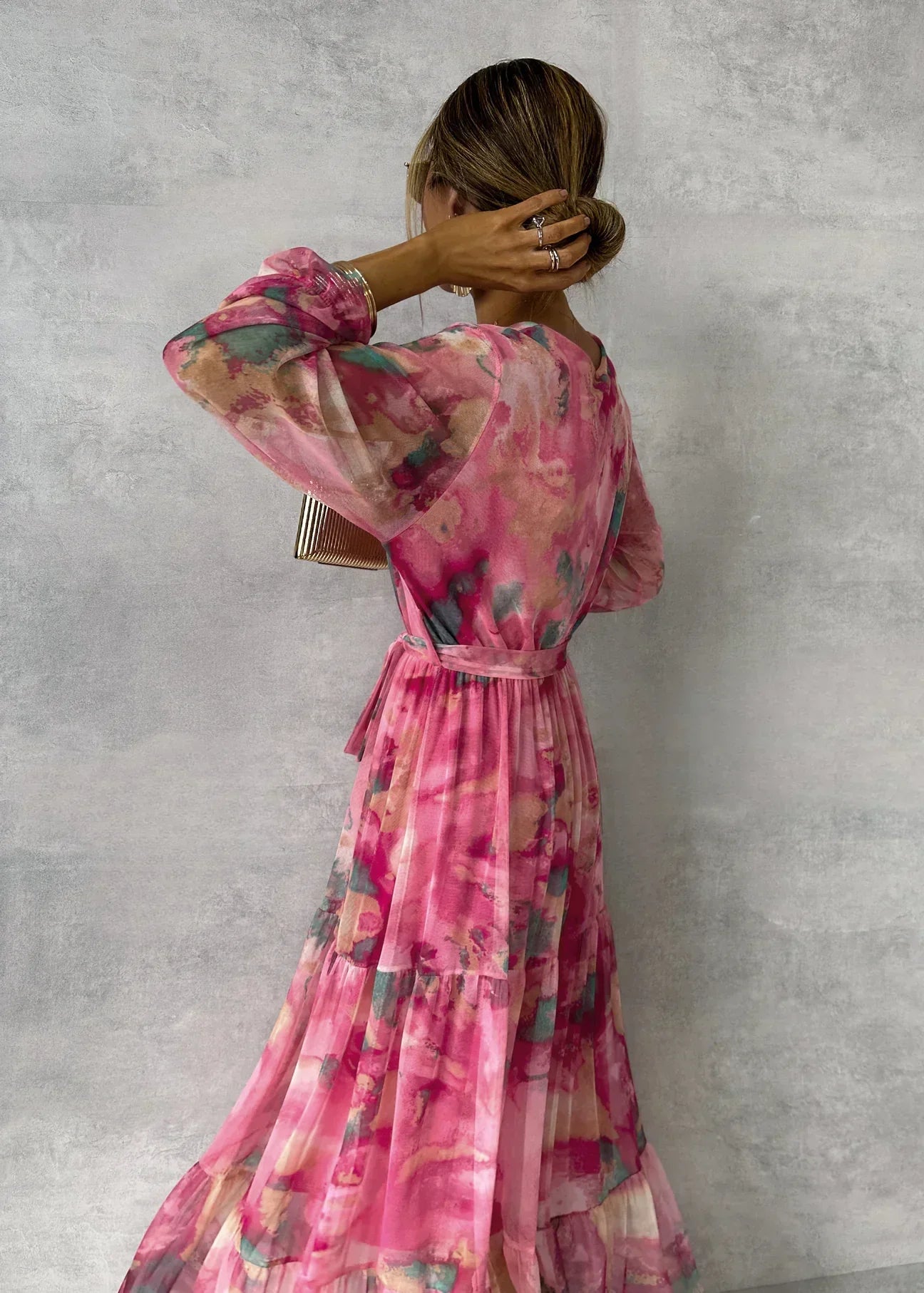 Dames Elegante Roze Zomerjurk | Maxi