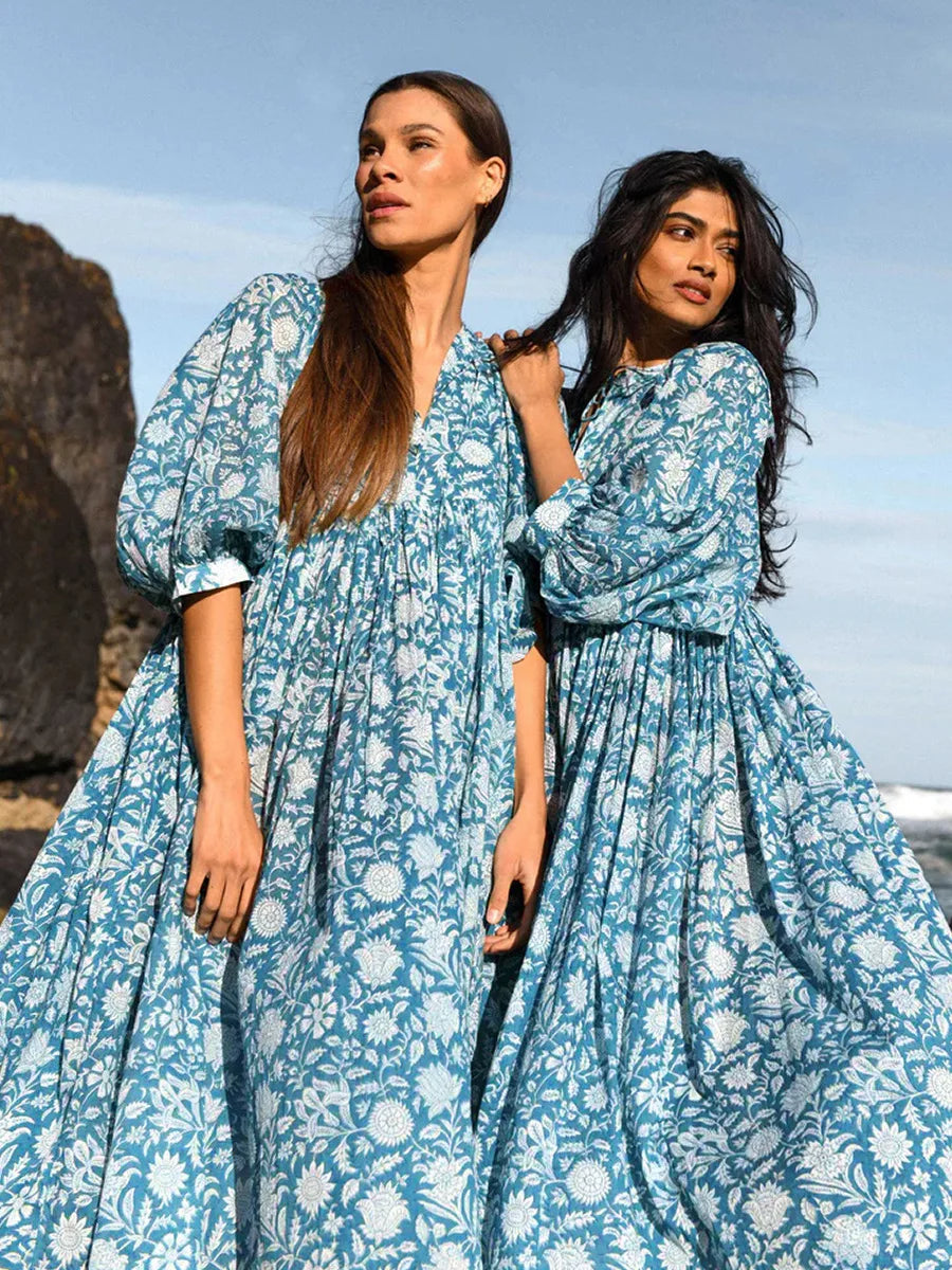 Dames Bohemien Bloemenprint Zomerjurk | Midi