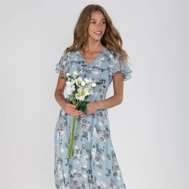 Sophia | Dames Elegante Bloemen Zomerjurk | Maxi