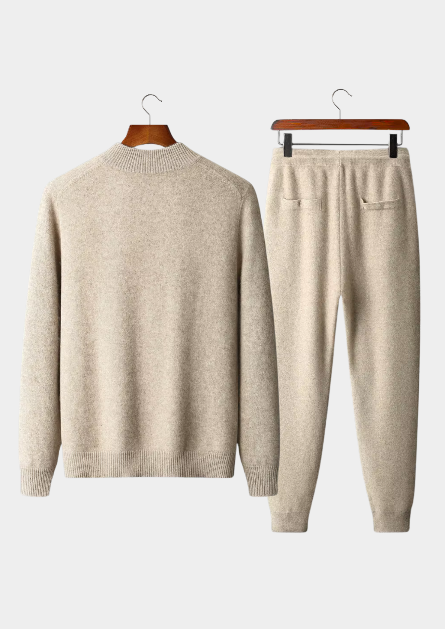 Heren Gebreide Loungewear Set met Ritssluiting | Zacht, Comfortabel