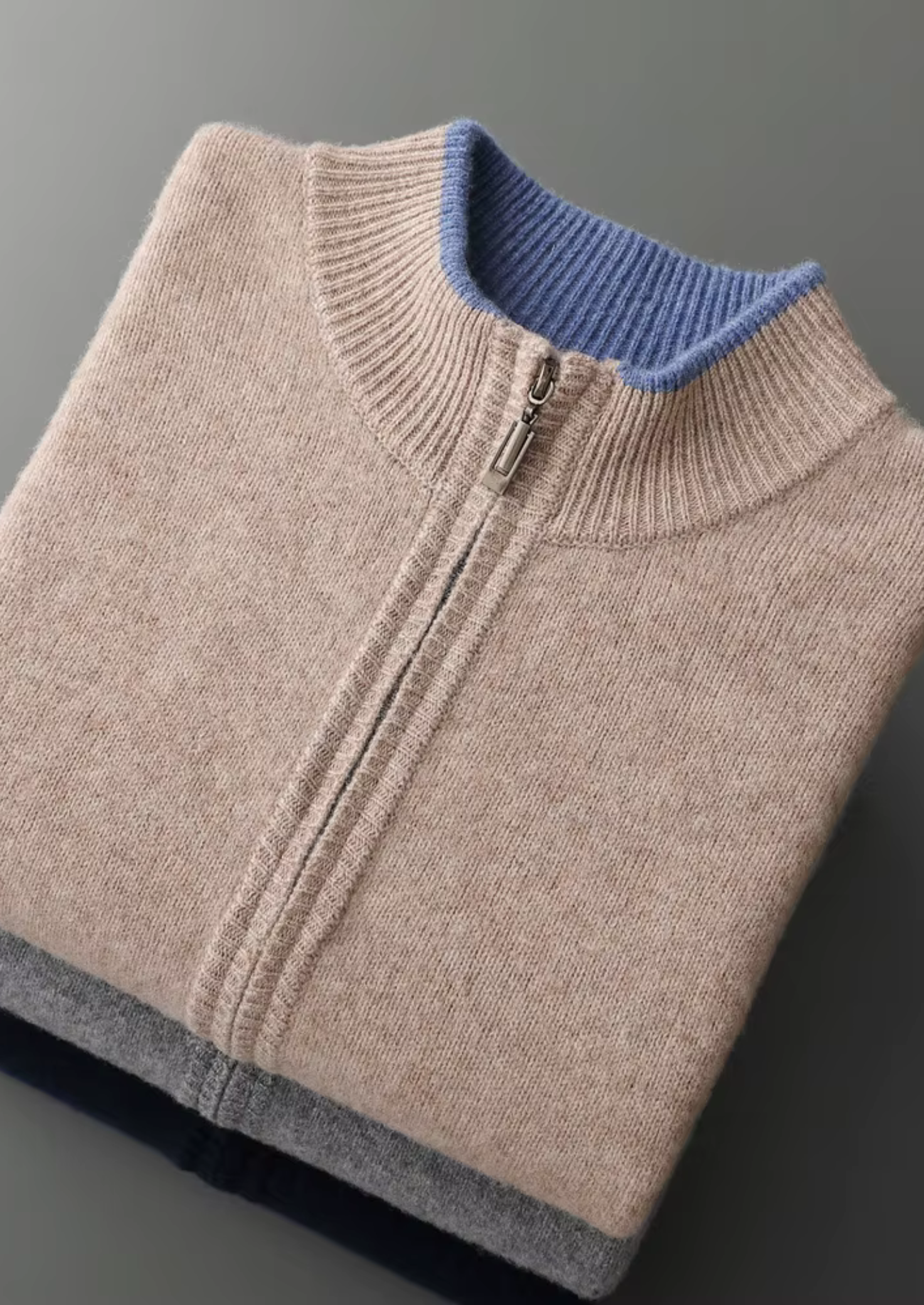Heren Luxe Gebreide Loungewear Set met Ritssluiting | Warm, Comfortabel