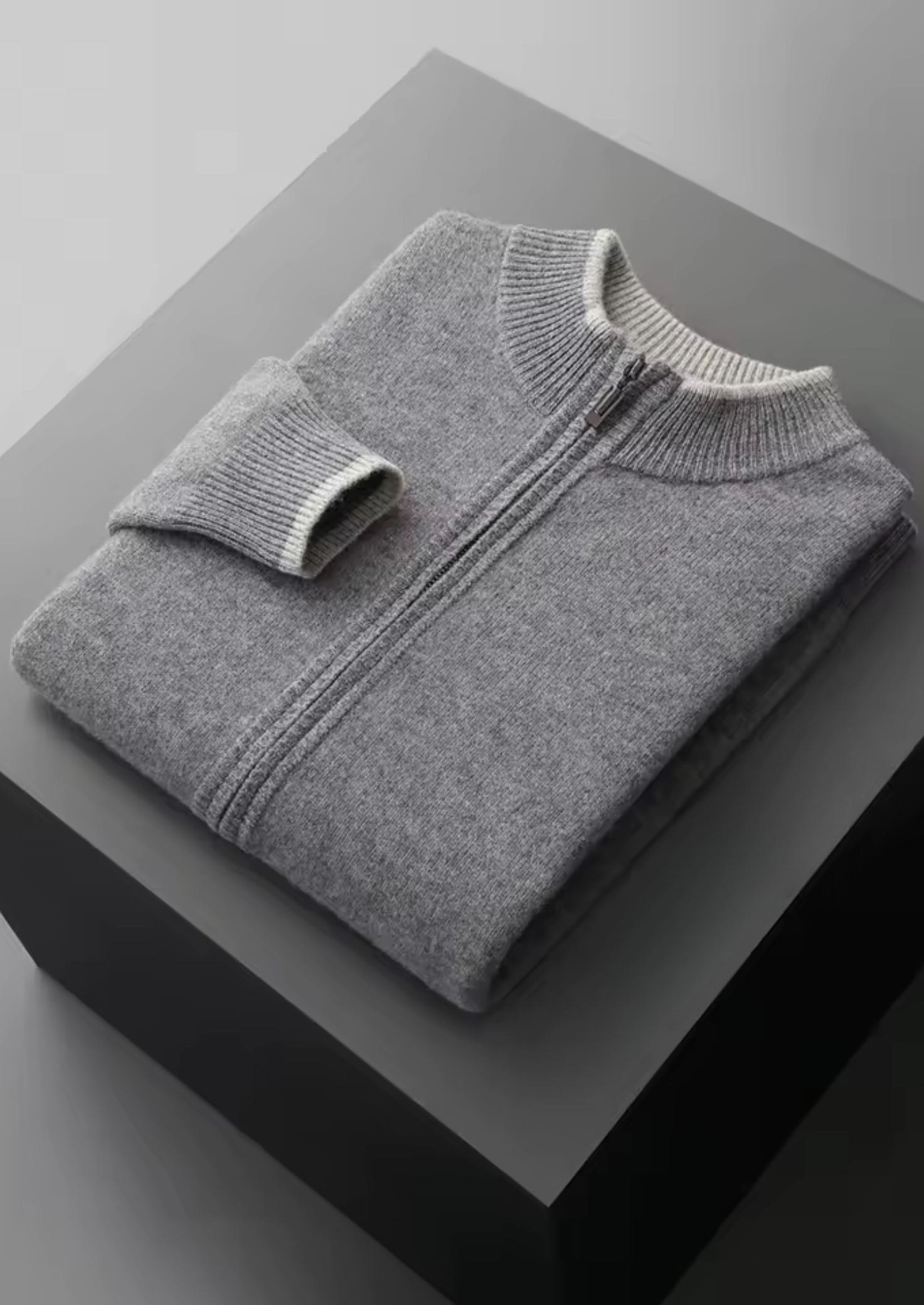 Heren Luxe Gebreide Loungewear Set met Ritssluiting | Warm, Comfortabel
