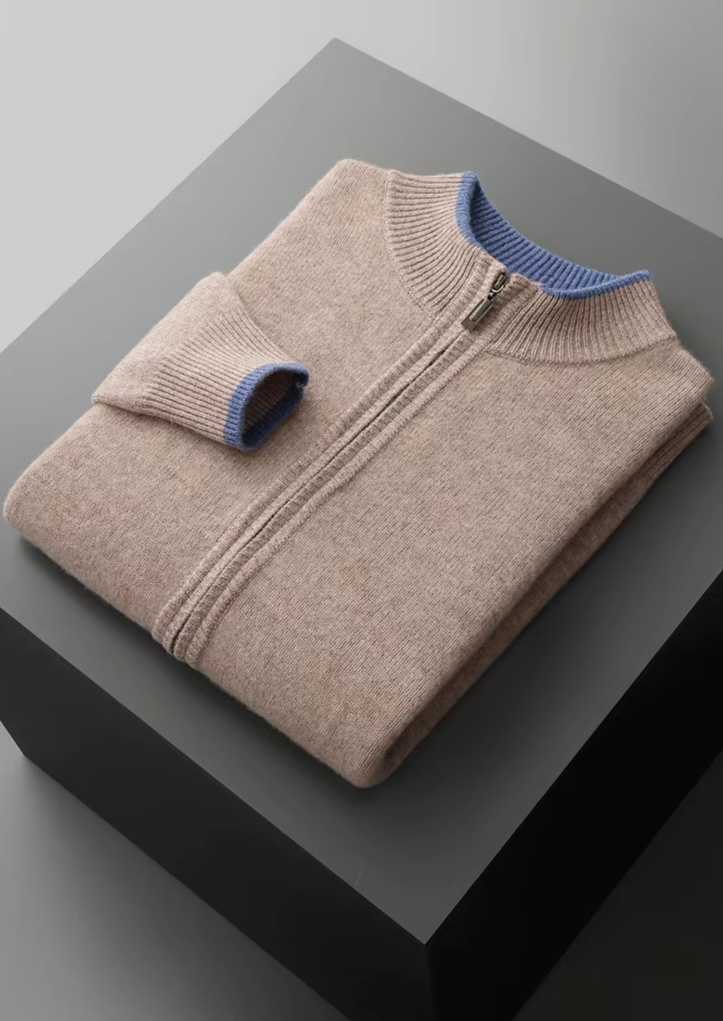 Heren Luxe Gebreide Loungewear Set met Ritssluiting | Warm, Comfortabel