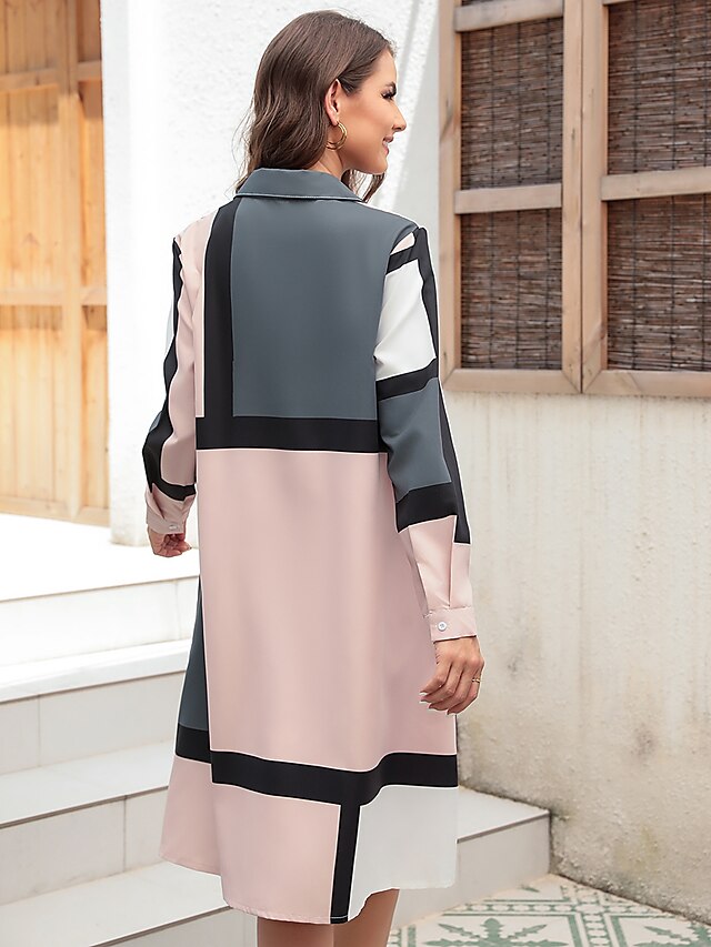 Dames Zomer Jurk | Geometrisch, Langemouw