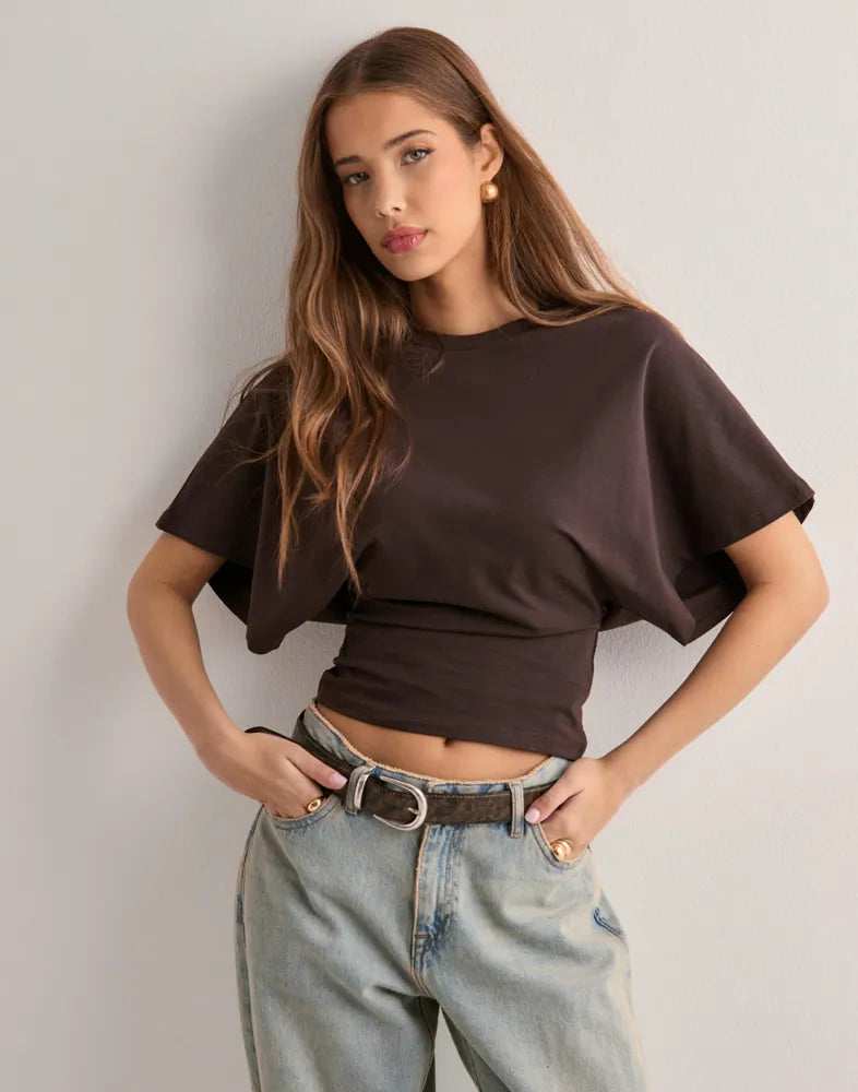 Dames Linnen Top | Casual Crop Top