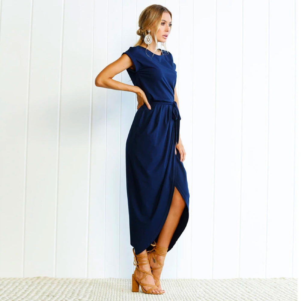 Abito estivo arioso da donna con spacco alto | Maxi