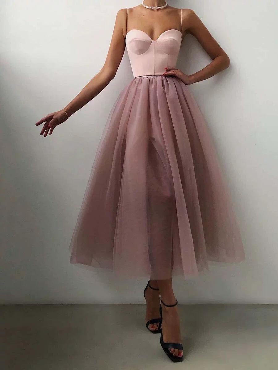 Dames Gala luchtige Cocktailjurk | Midi