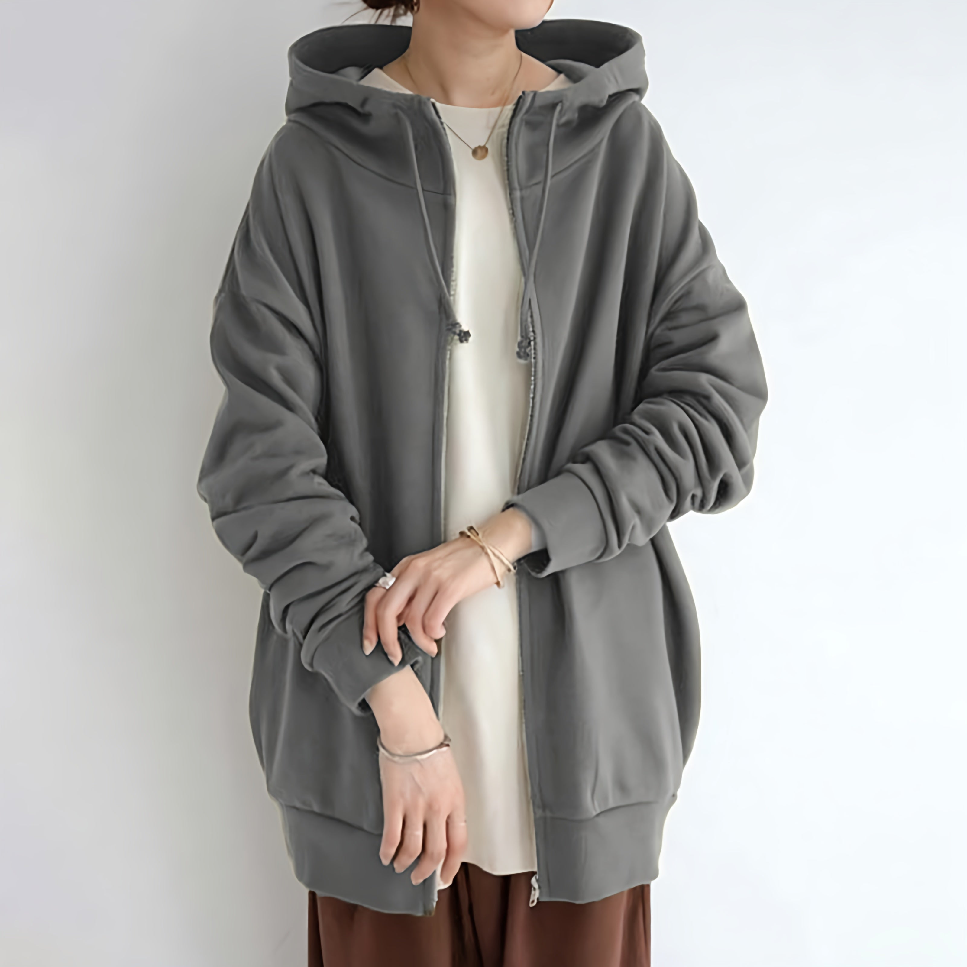 Dames Oversized Hoodie Jurk | Lange Mouwen, Capuchon