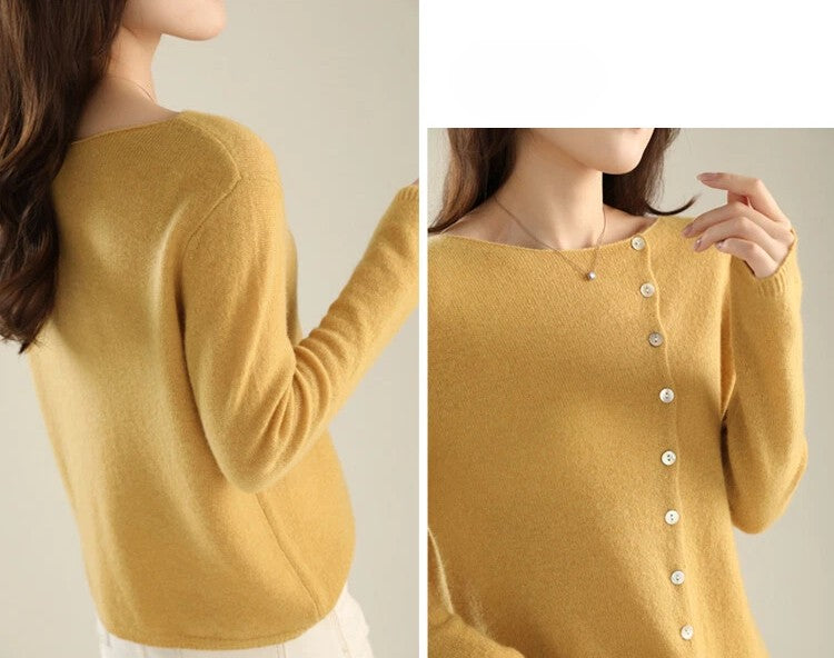 Dames Gebreide Cardigan | Lang, Asymmetrisch