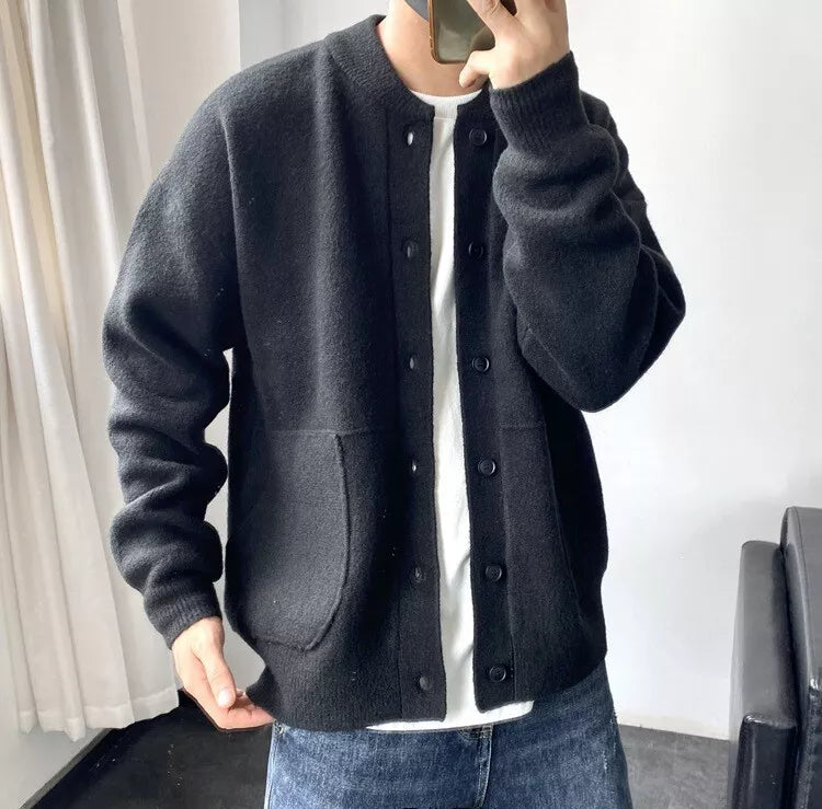 Heren Oversized Cardigan | Lang, Knopen
