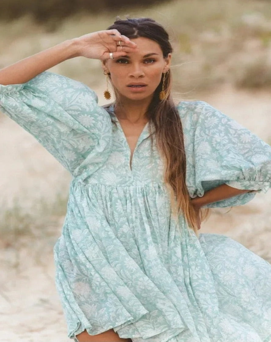 Dames Bohemien Bloemenprint Zomerjurk | Midi