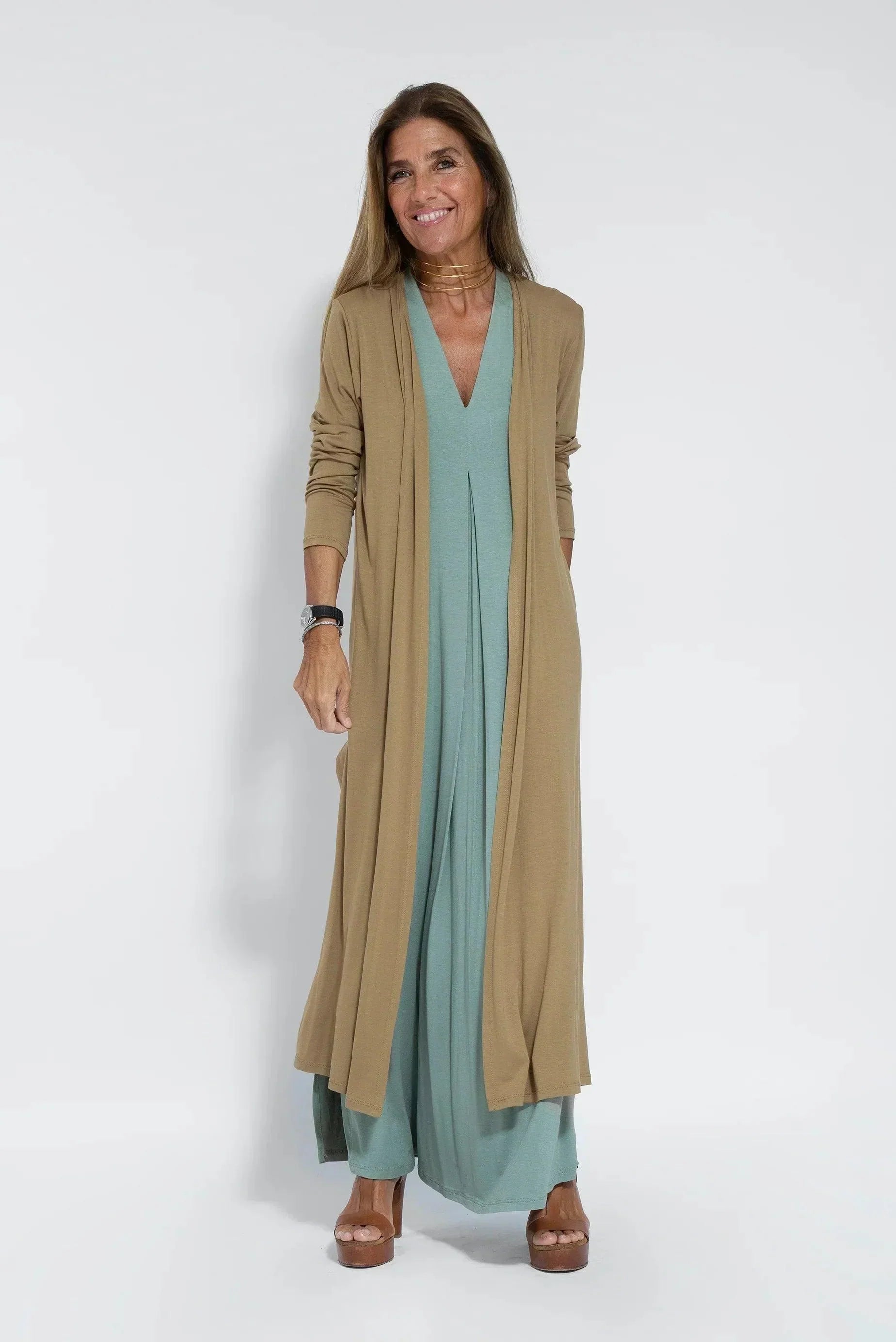 Dames Luchtige zomerjurk met V-hals | Maxi