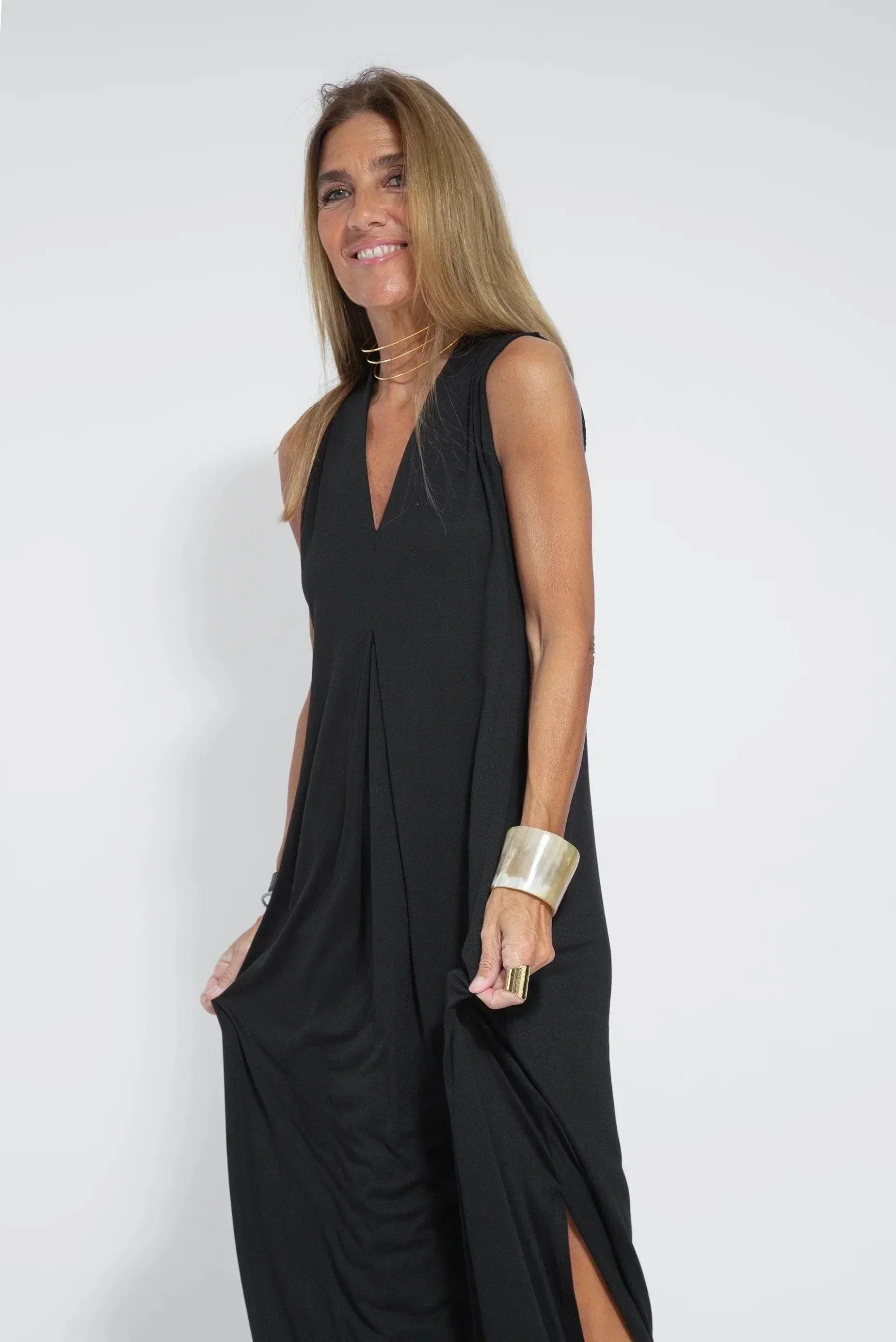 Dames Luchtige zomerjurk met V-hals | Maxi
