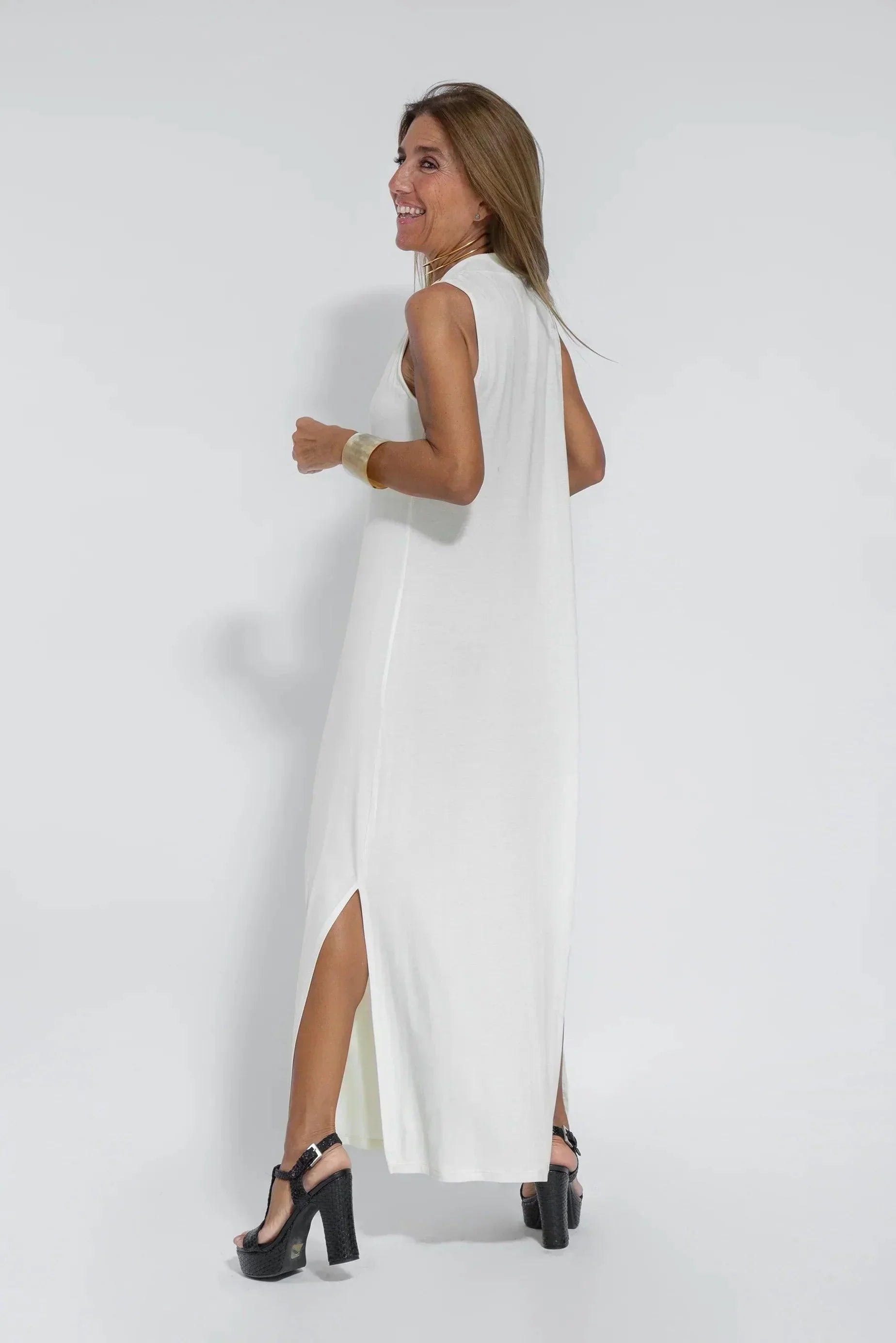 Dames Luchtige zomerjurk met V-hals | Maxi